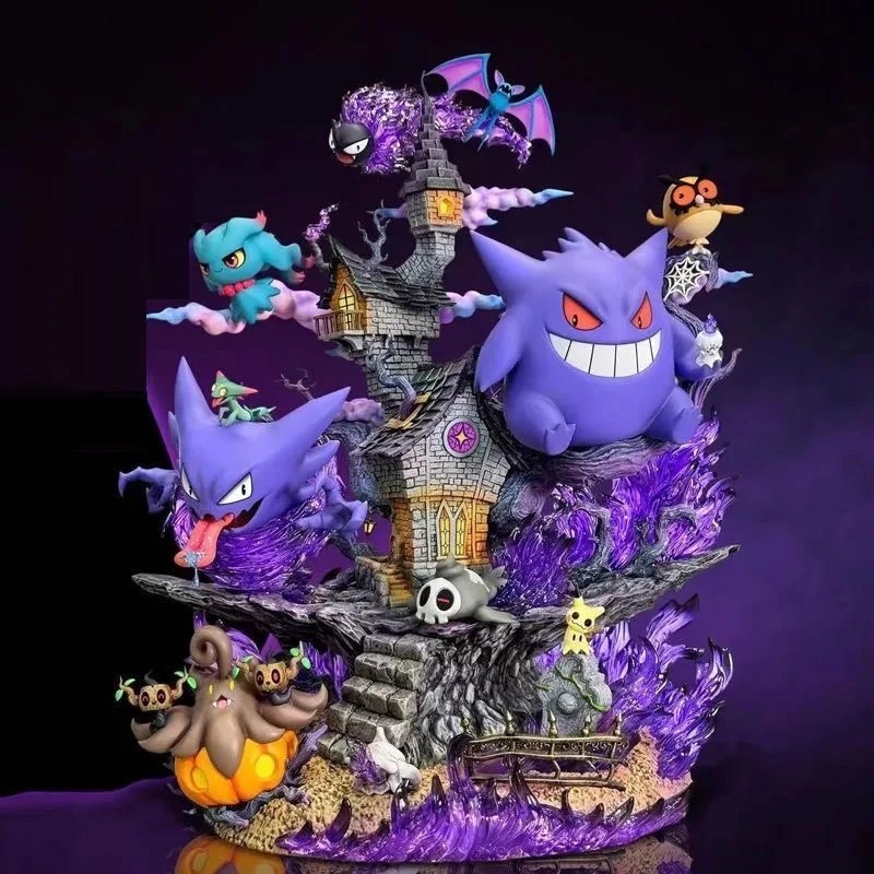 Ainme 32cm/12.6in Gengar Evolution Family Figure, PVC Statue, Model Toy, Gift