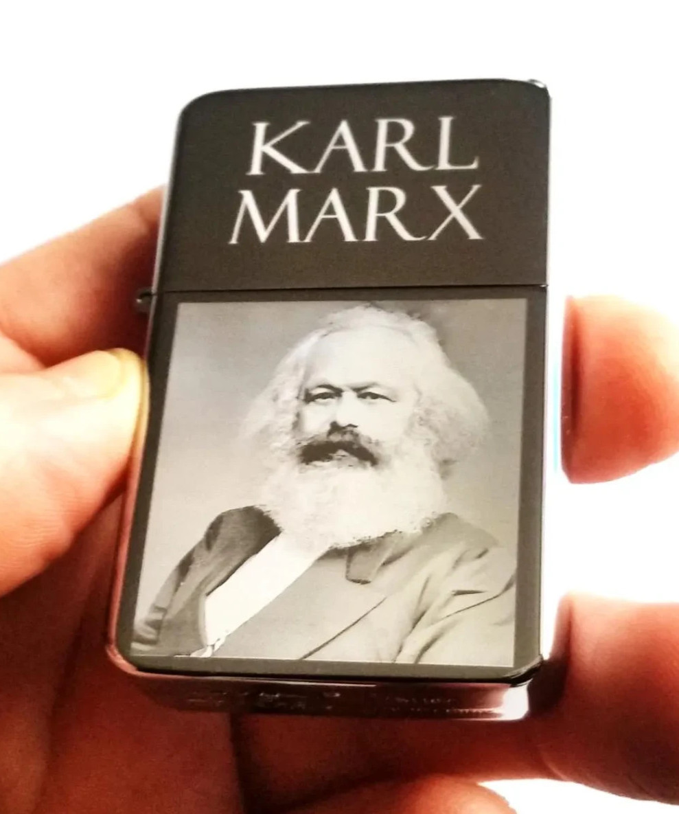 Karl Marx Engraved Lighter With Gift Box - FREE ENGRAVING