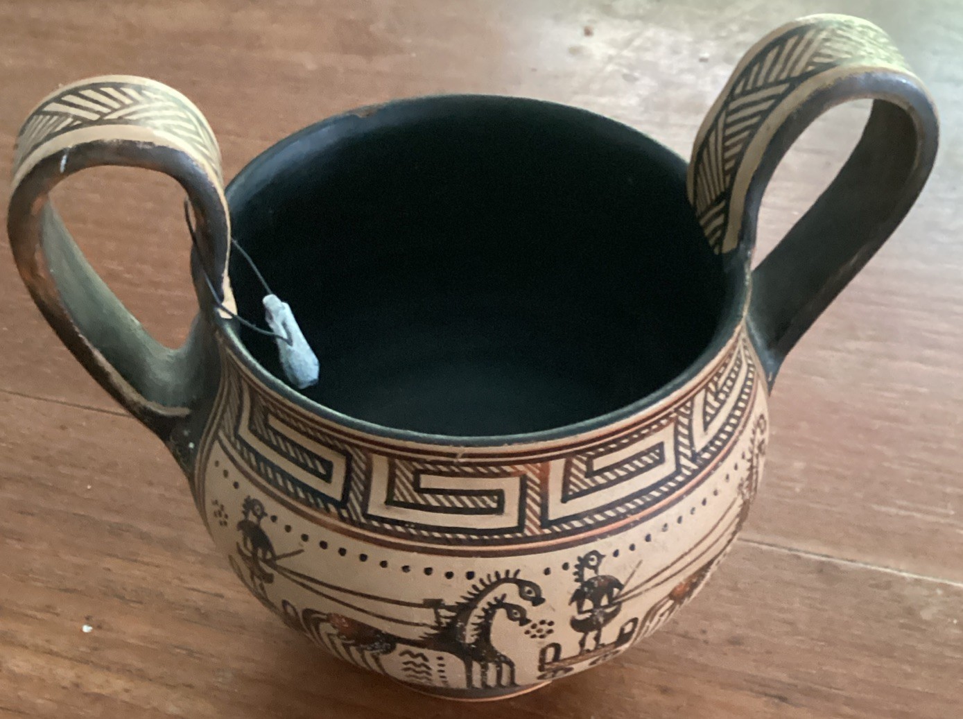 Museum Quality Ancient Greek Pottery Small Urn Signed & Tagged See Disc.