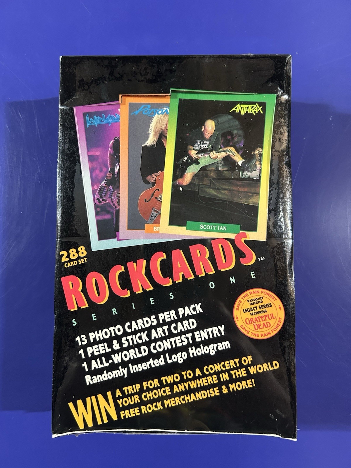 Rock Cards 1991 Music Trading Cards - Factory Sealed Box 288 Cards New Unopened