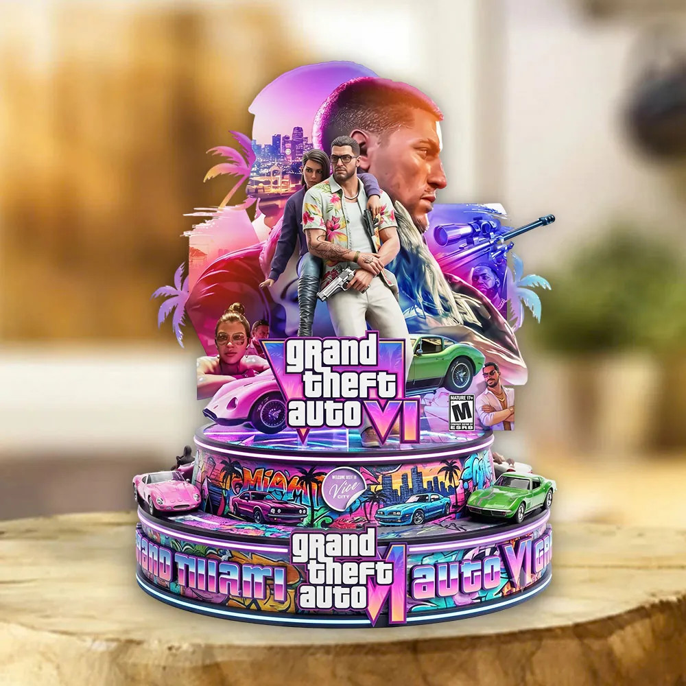 Grand Theft Auto VI Custom Shape Acrylic Plaque