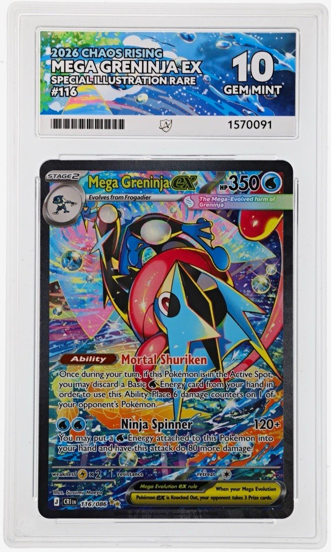 Pokémon TCG Mega Greninja ex 116/086 – Chaos Rising – ACE 10 