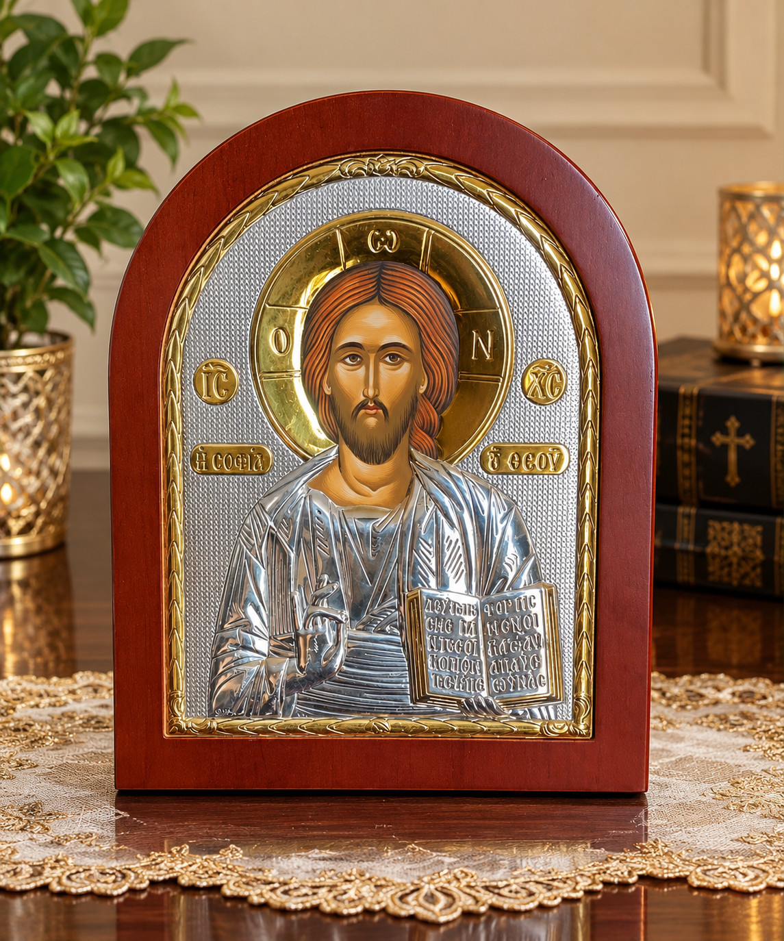Exact Replica of a Byzantine Icon – Silver Axion, 998 Pure Silver Exact Replica of a Byzantine Icon – Silver Axion, 998 Pure Silver