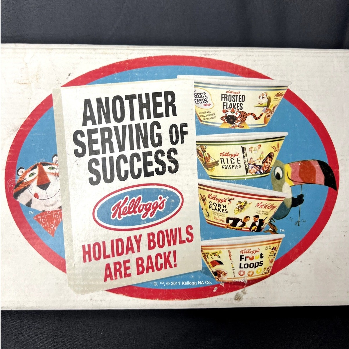 Kellogg\'s Set of 4 Holiday Bowls 2011 Set NEW IN BOX