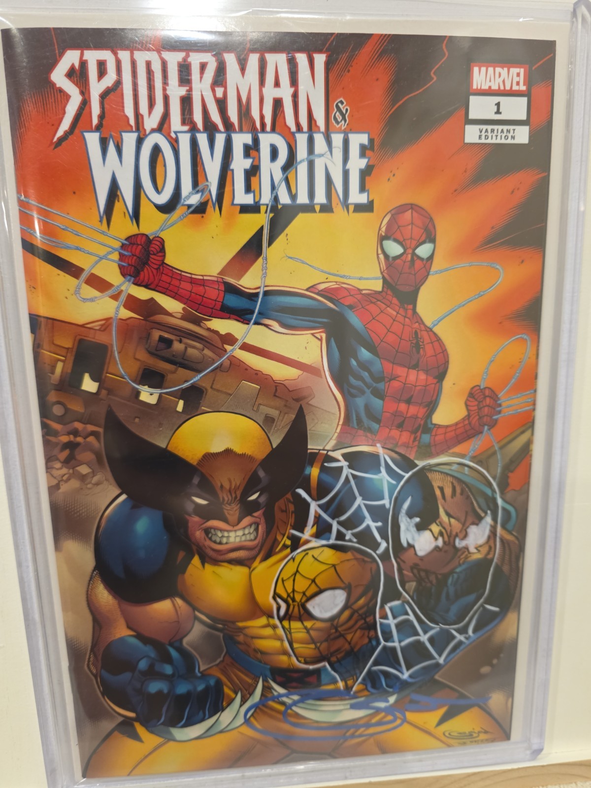 spider-man and wolverine 1 Signed And Sketched By Sajad spider-man and wolverine 1 Signed And Sketched By Sajad