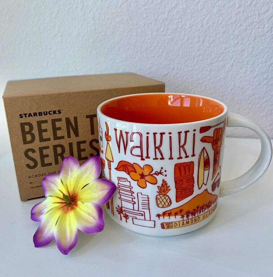 NEW - HAWAII Starbucks BEEN THERE SERIES : Waikiki 14oz Mug NEW in BOX