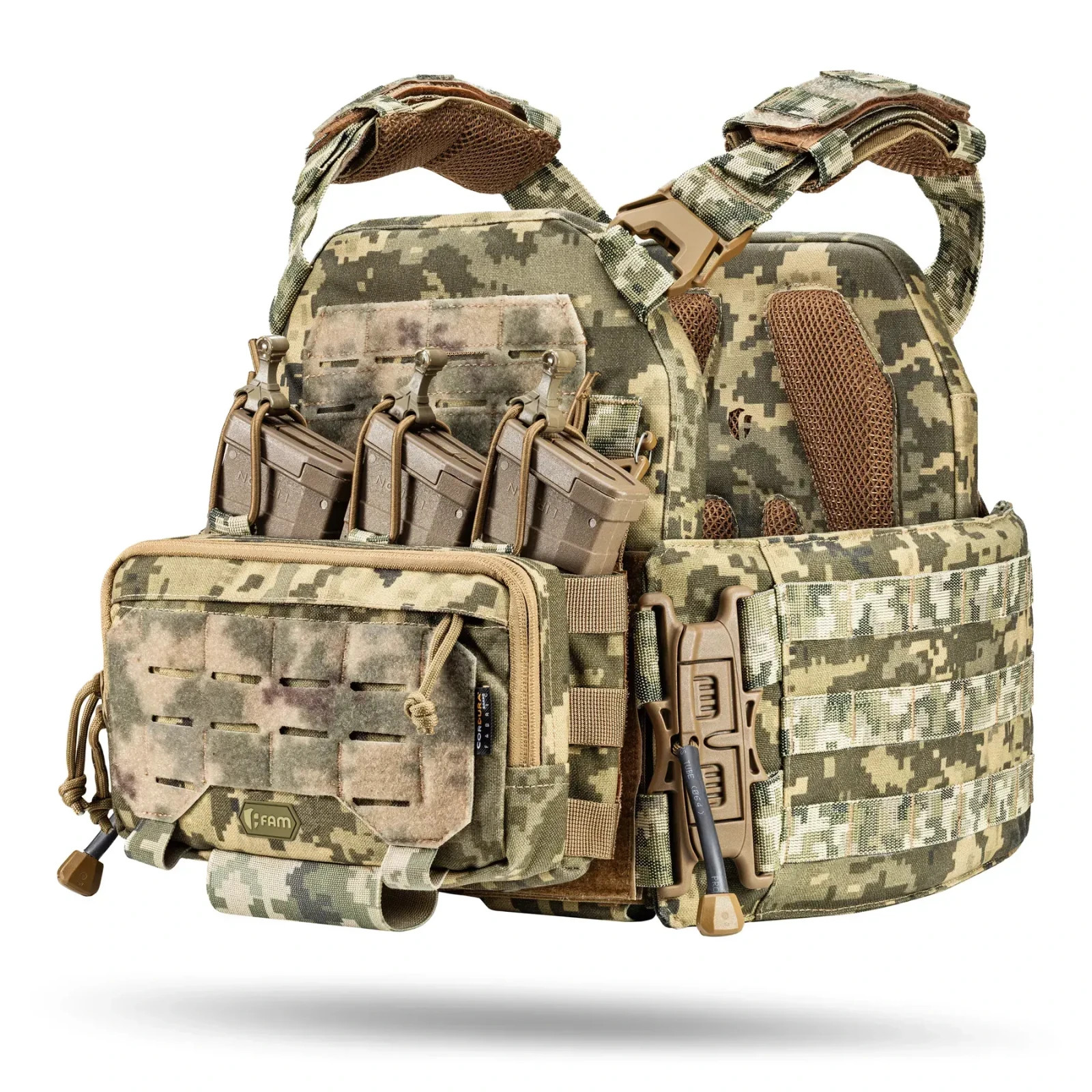 Ukrainian M8 Plate Carrier MM14 Pixel Tactical Vest Admin Panel MOLLE Ukrainian M8 Plate Carrier MM14 Pixel Tactical Vest Admin Panel MOLLE