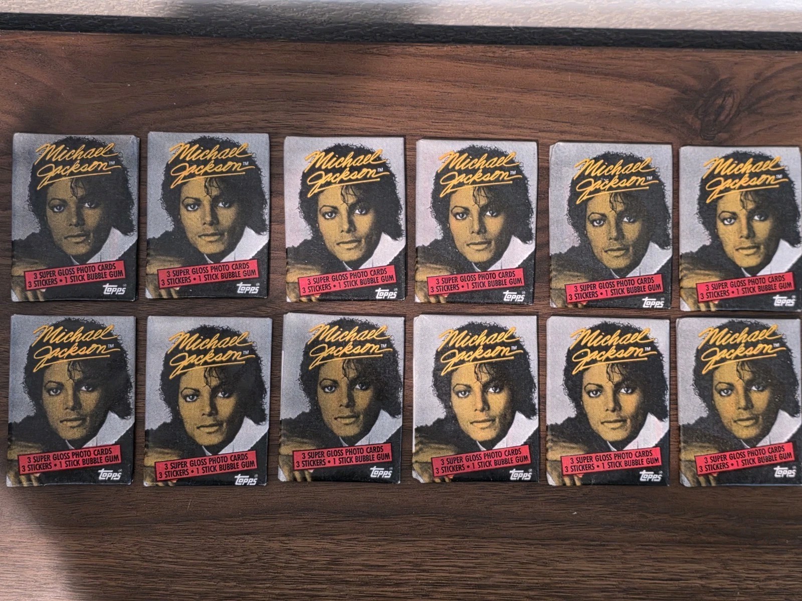 1984 Topps Michael Jackson (12) Unopened Wax Packs Sealed 1984 Topps Michael Jackson (12) Unopened Wax Packs Sealed