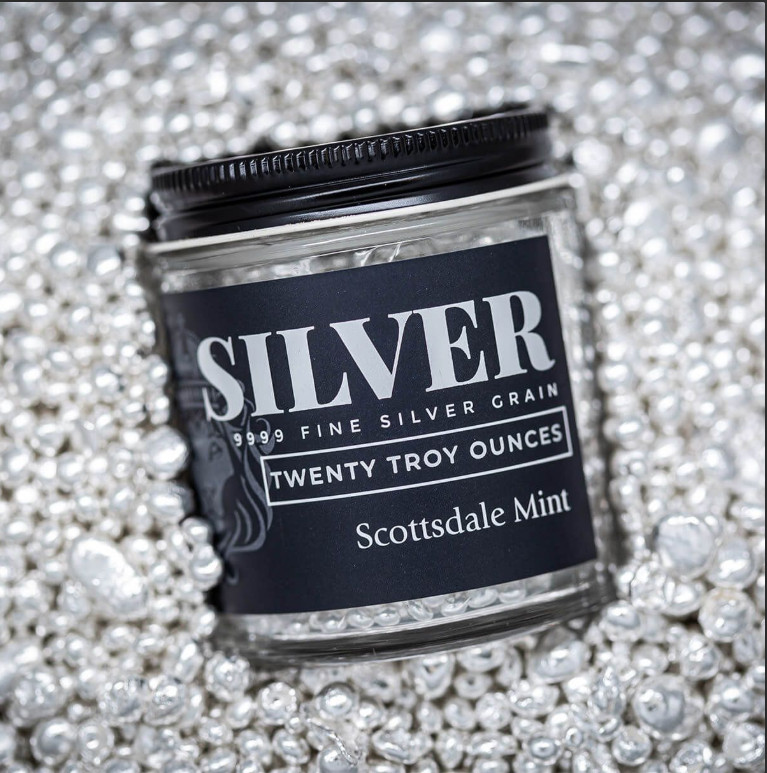 10 Grams Scottsdale Mint .9999 Fine Silver Shot Grain Bullion AG Stacker USA 10 Grams Scottsdale Mint .9999 Fine Silver Shot Grain Bullion AG Stacker USA