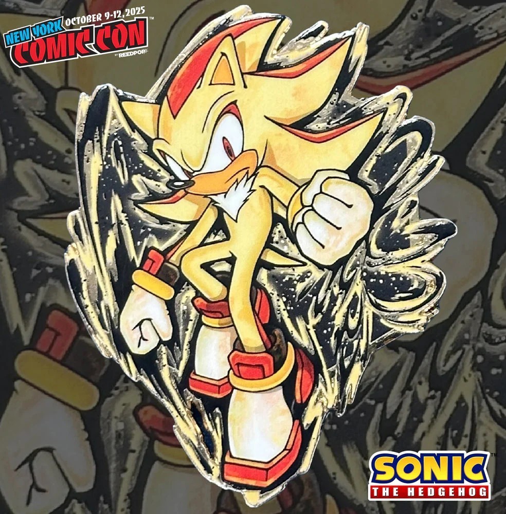 Super Shadow Sonic pin Painterly Series Zen Monkey NYCC 2025 limited ed 1,000