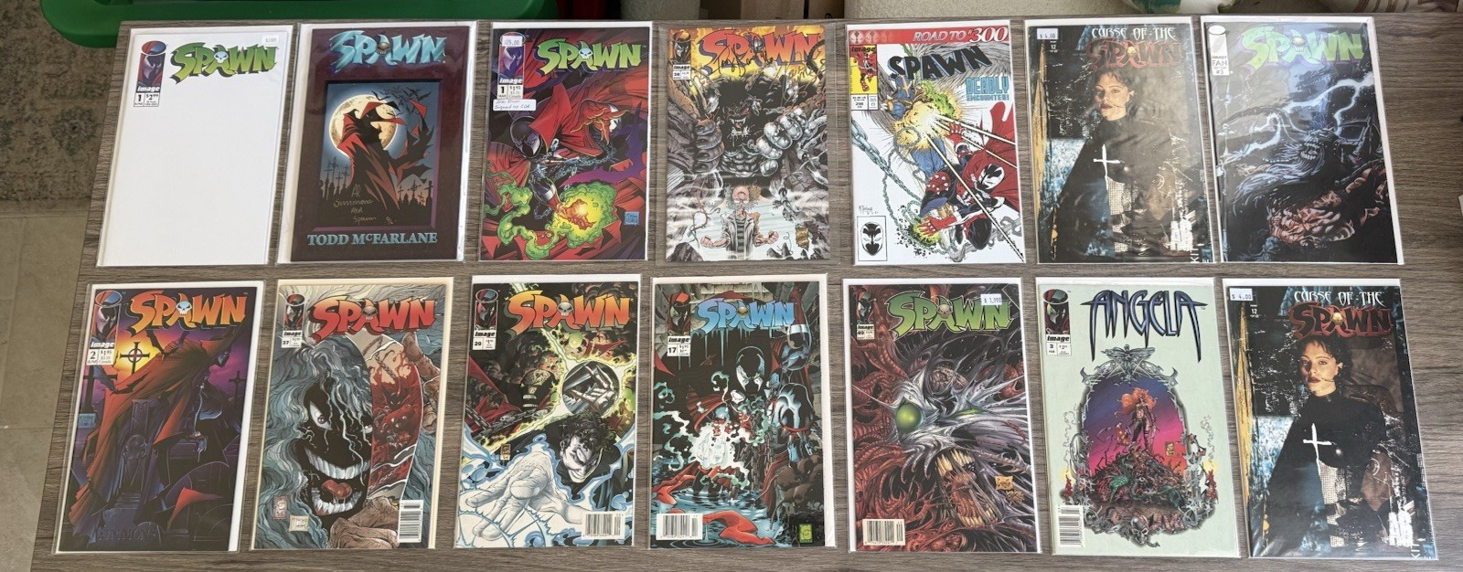 SPAWN Comic Lot of 14 Todd MCFARLANE, AL SIMMONS, ETC. SIGNATURES NEWSSTANDS SPAWN Comic Lot of 14 Todd MCFARLANE, AL SIMMONS, ETC. SIGNATURES NEWSSTANDS