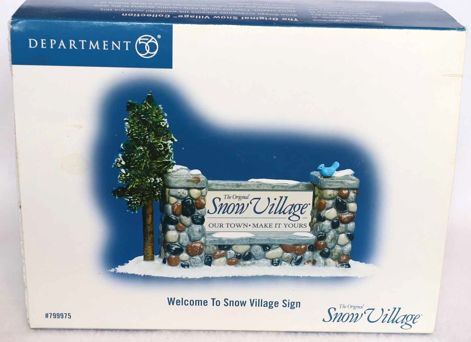 DEPT 56 WELCOME TO SNOW VILLAGE SIGN CHRISTMAS 799975 DEPT 56 WELCOME TO SNOW VILLAGE SIGN CHRISTMAS 799975