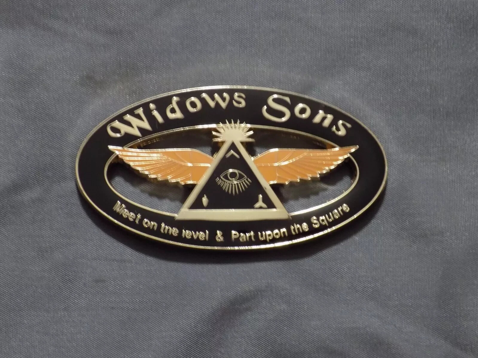 Oval Black Gold Widows Sons Masonic 3 Oval Black Gold Widows Sons Masonic 3