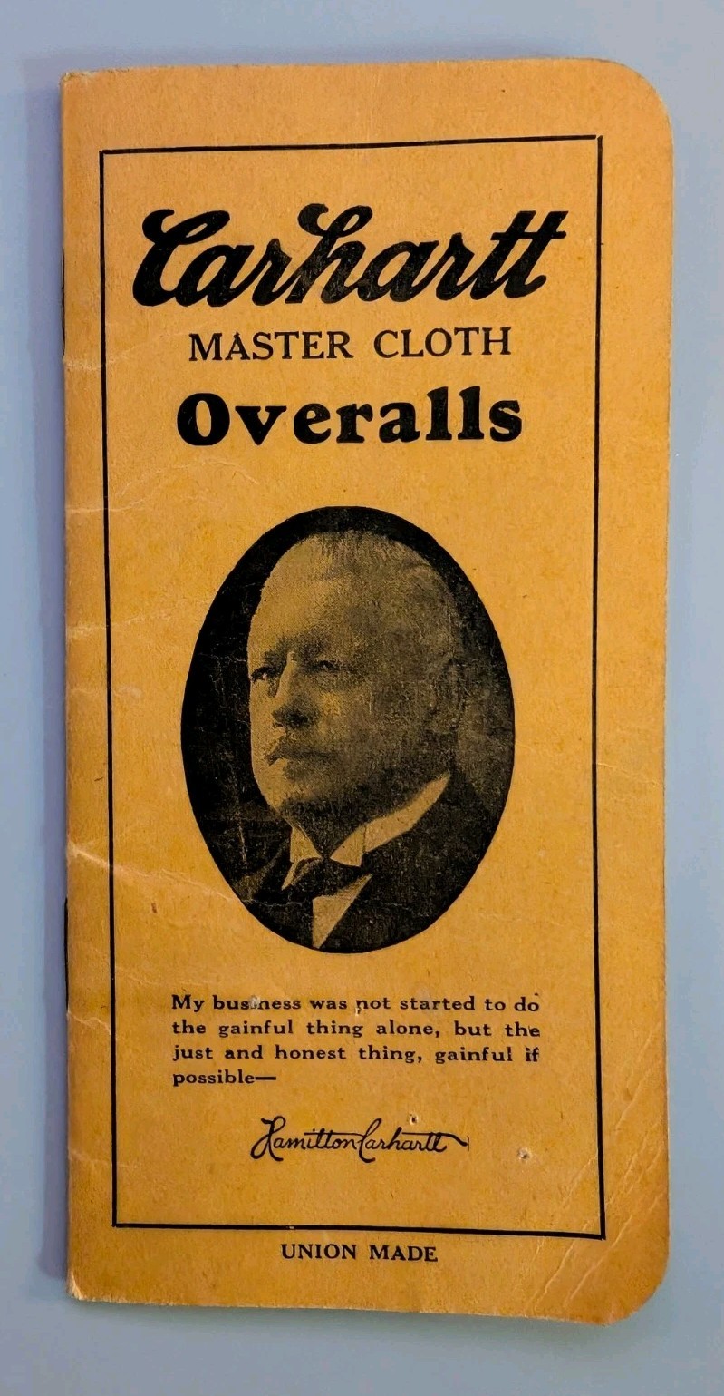 Vintage 1948-49 Carhartt Master Cloth Overalls Notebook Used