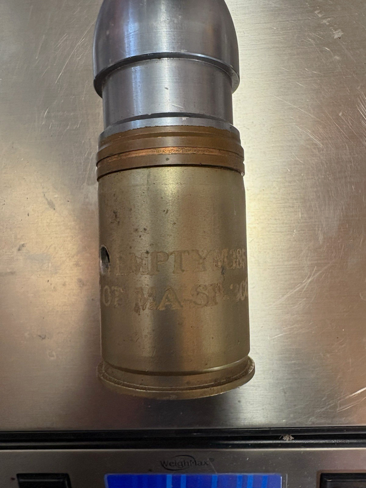 Militaria Inert Cartridge 40 mm M385 Metal Round HA8 50 67 Marked CASE CARTRIDGE