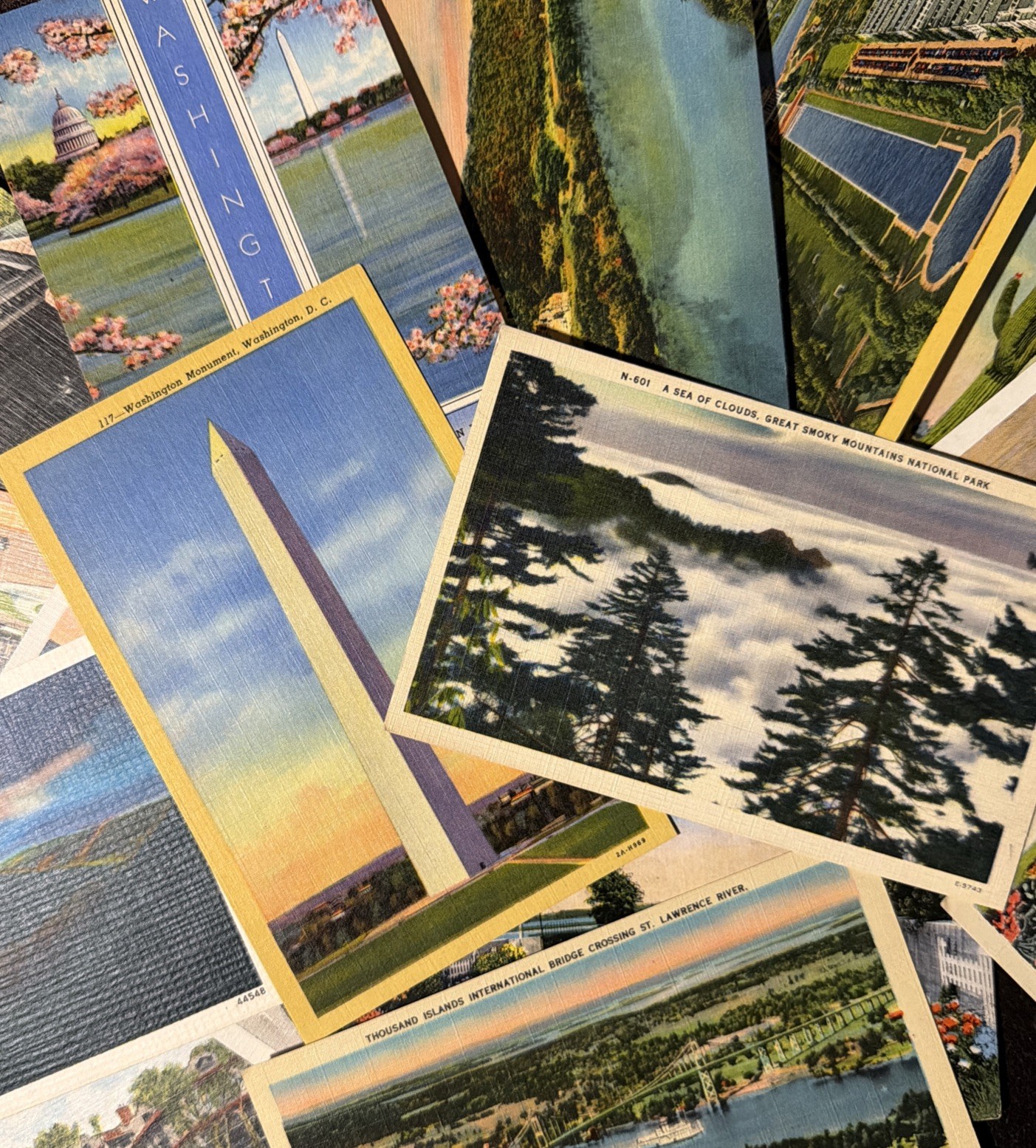 20 Vintage Linen Postcards 1930s–1950s Mixed U.S. Views Bulk Lot