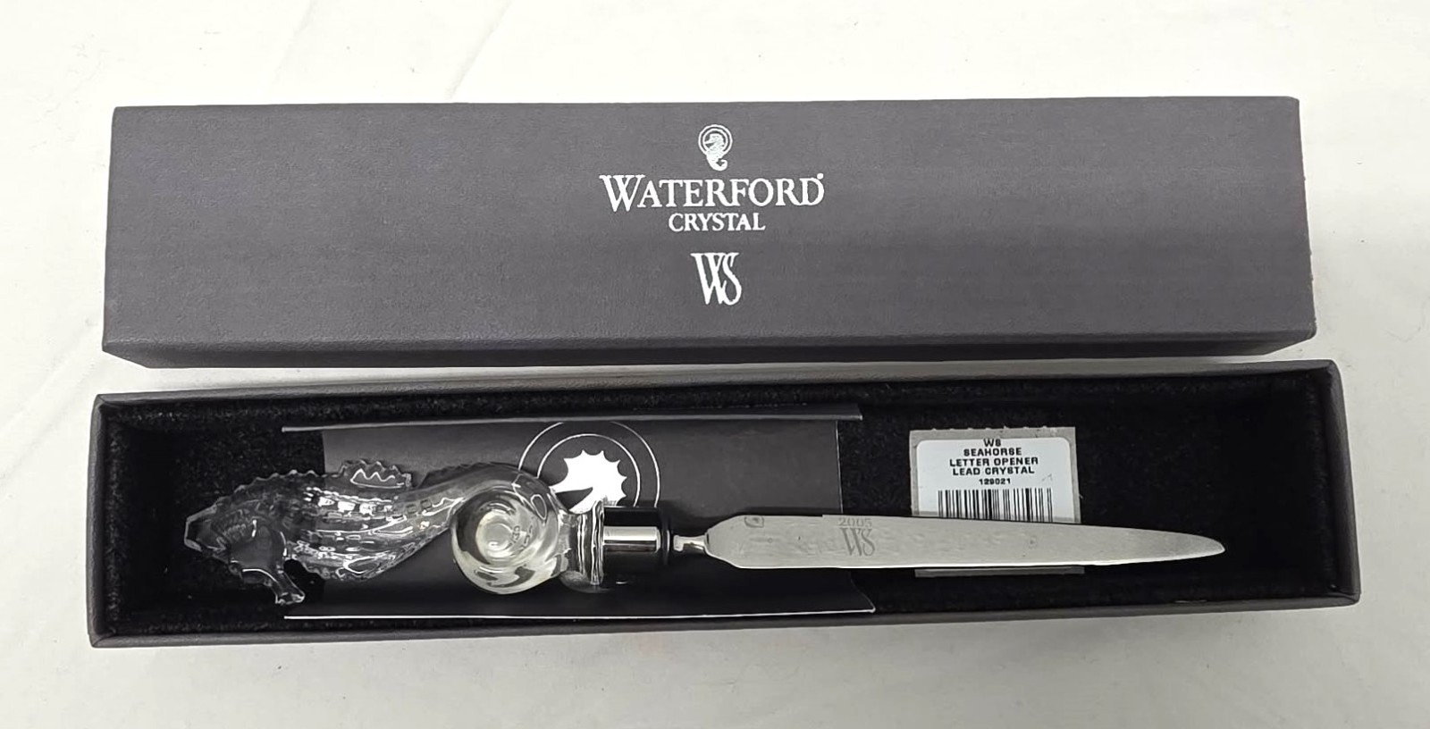 Retired NEW Waterford Society Irish Crystal SEAHORSE 8 1/2