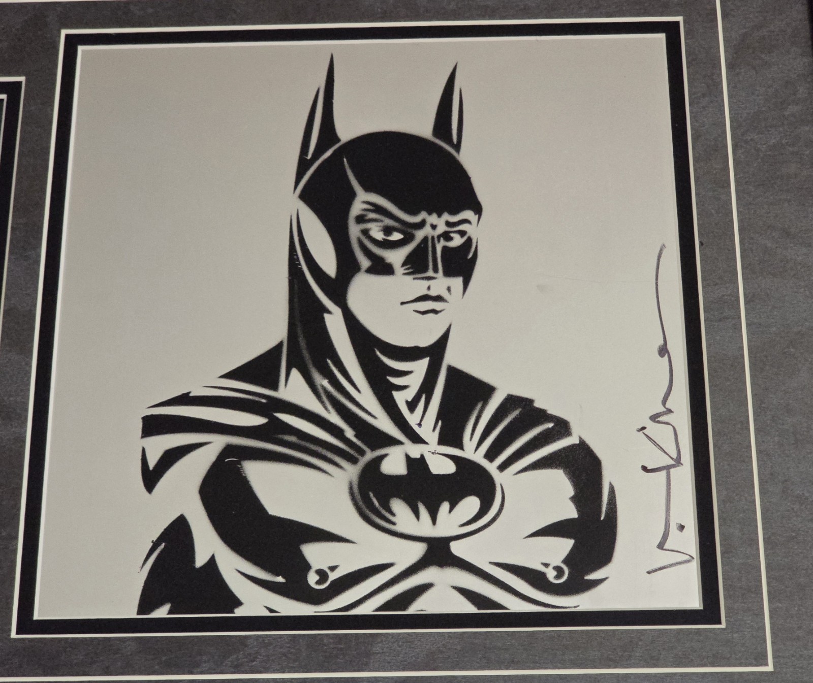 Val Kilmer Original Artwork,  12x12 Metal Pop Art, Batman, Signed Autograph