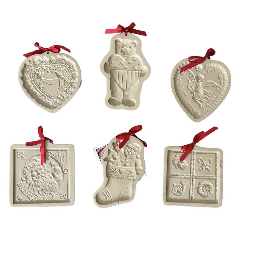 Vintage Brown Bag Cookie Molds Santa Christmas Patriotic Bear Hearts Lot 6 NWT