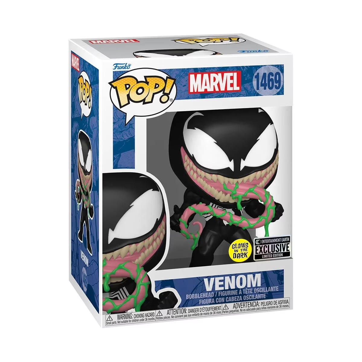 Funko Pop Marvel Venom with Ooze Glow In The Dark Vinyl Figure EE Exclusive NEW