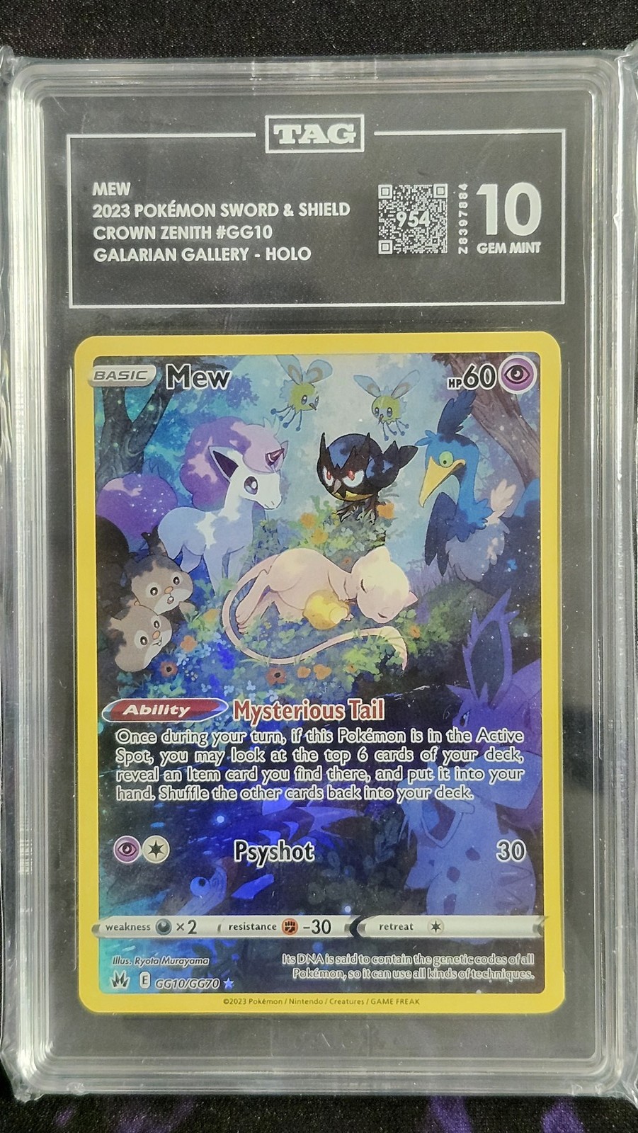 Pokemon TAG 10 Mew GG10 Crown Zenith Pokemon TAG 10 Mew GG10 Crown Zenith