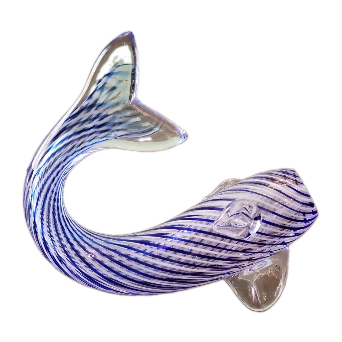 Vtg Pasabahce Turkish Glass Cesm-i Bülbül Nightingales Eye Whale Sculpture Rare Vtg Pasabahce Turkish Glass Cesm-i Bülbül Nightingales Eye Whale Sculpture Rare
