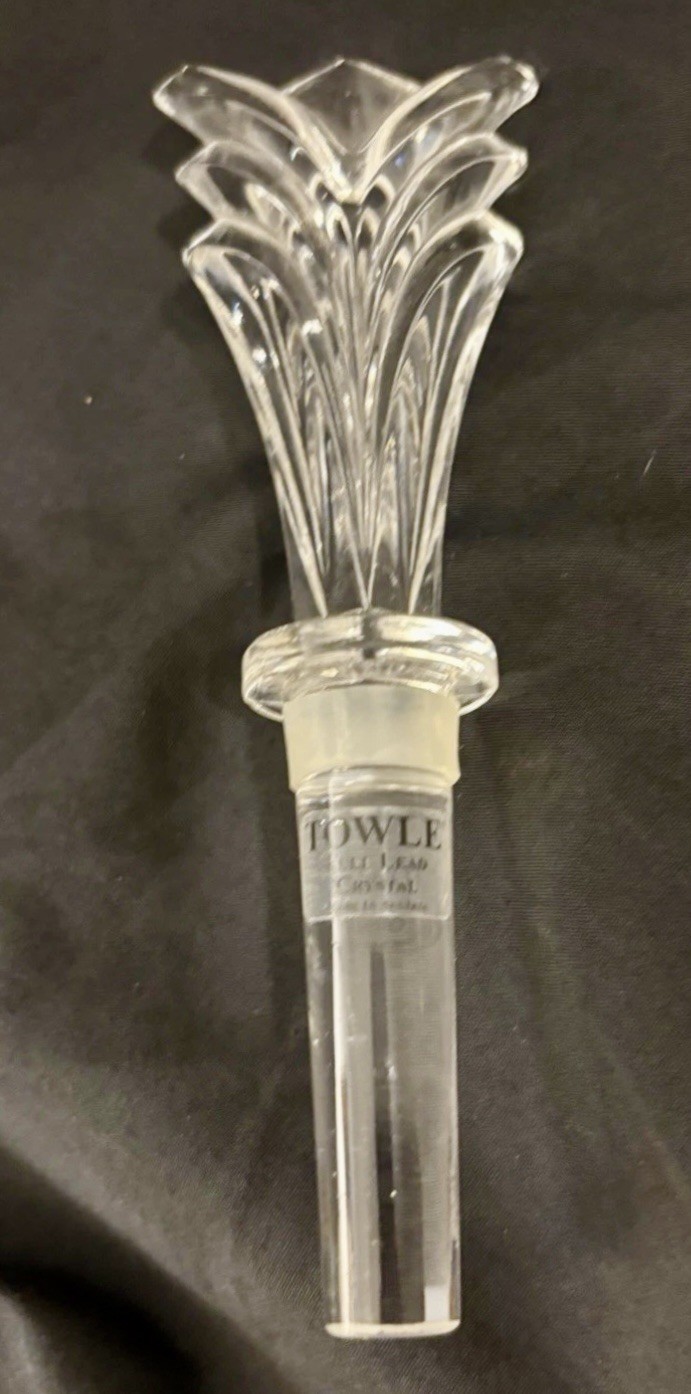 TOWLE Full Lead Crystal 6” Austrian Made Sydney Bottle Stopper TOWLE Full Lead Crystal 6” Austrian Made Sydney Bottle Stopper