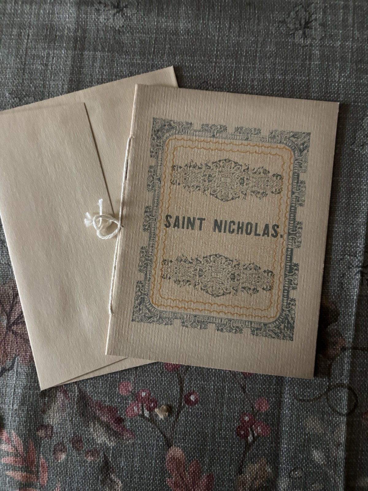 Old Stock Christmas Facsimile Saint Nicholas Book With Envelope 