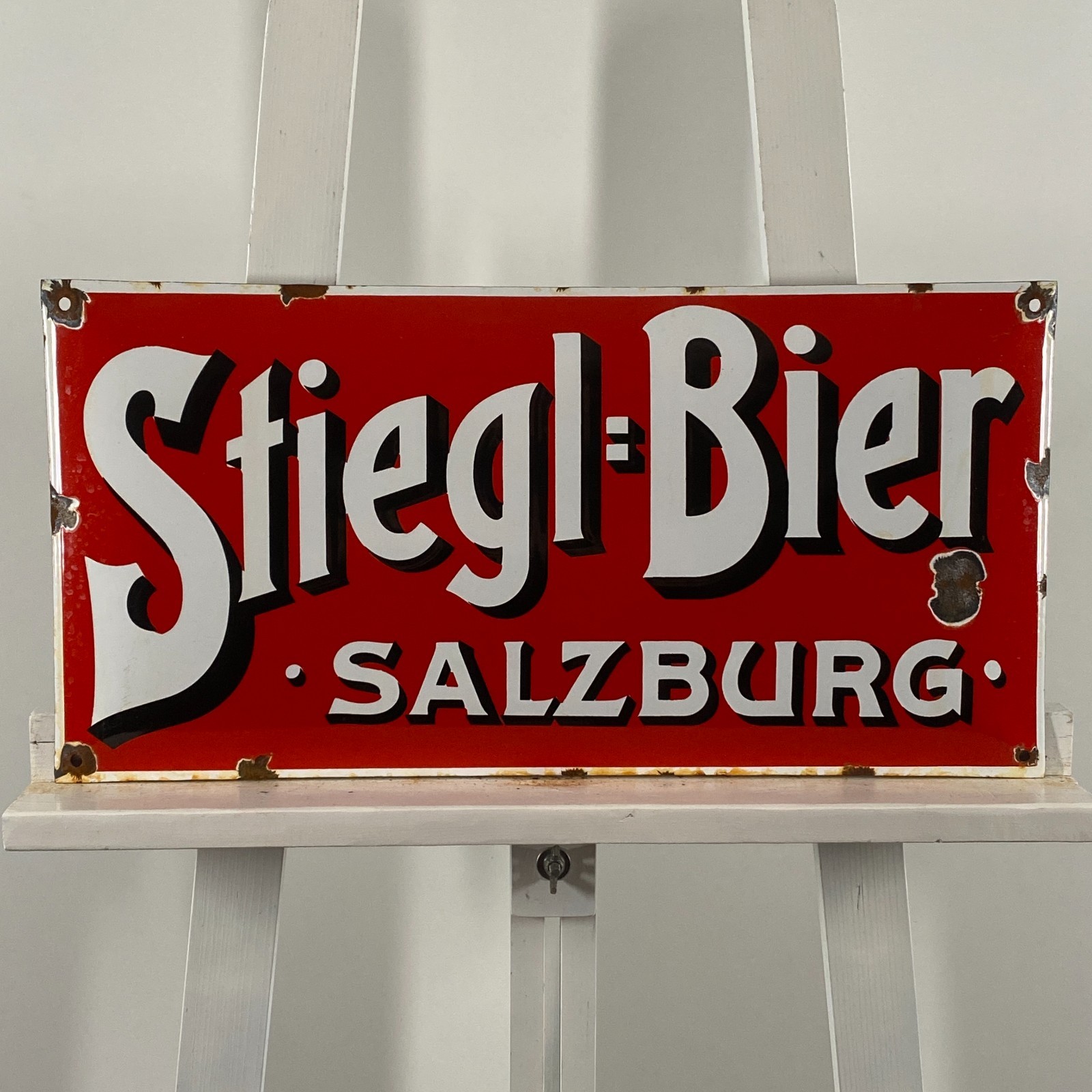 STIEGL BIER - Advertising Sign - 50x25cm (19.7x9.8