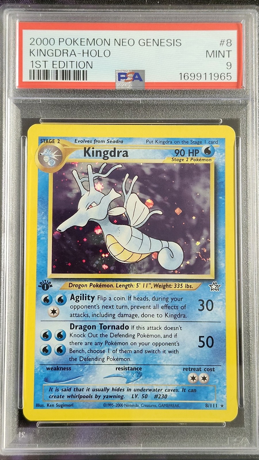 Pokemon PSA 9 Kingdra 8 1st Edition Neo Genesis Pokemon PSA 9 Kingdra 8 1st Edition Neo Genesis