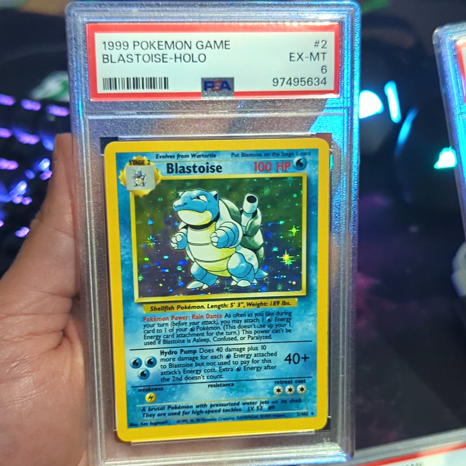 PSA 6 1999 Pokémon Game Holo 2-Card Lot Blastoise #2 Venusaur #15 EN