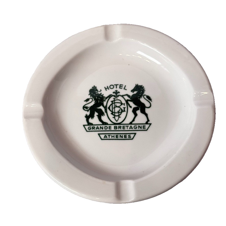 RARE Antique GRAND BRETAGNE Hotel 5 STAR Ashtray Souvenir ATHENS GREECE RARE Antique GRAND BRETAGNE Hotel 5 STAR Ashtray Souvenir ATHENS GREECE