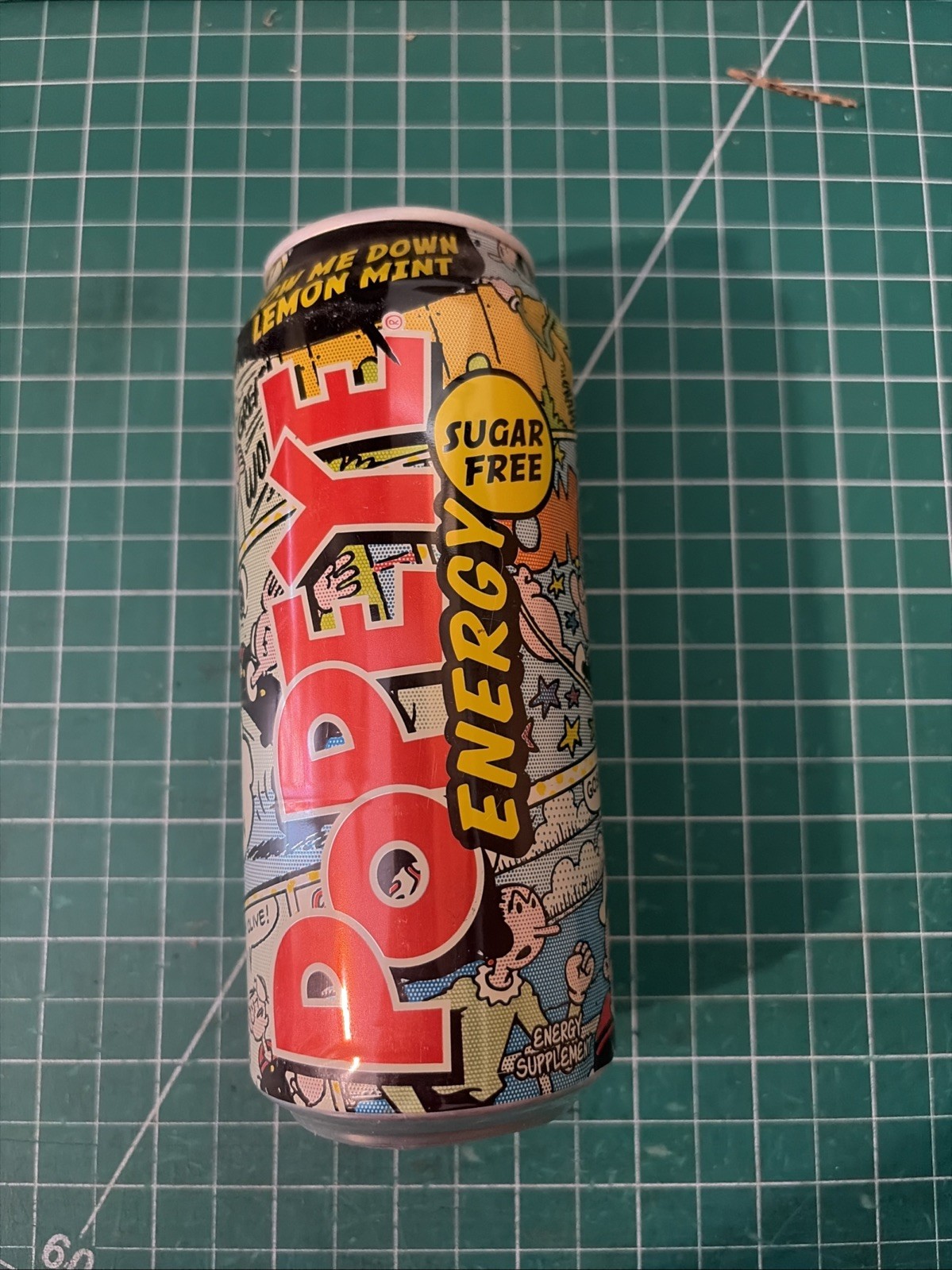 Popeye Energy Drink Rare Discontinued Can