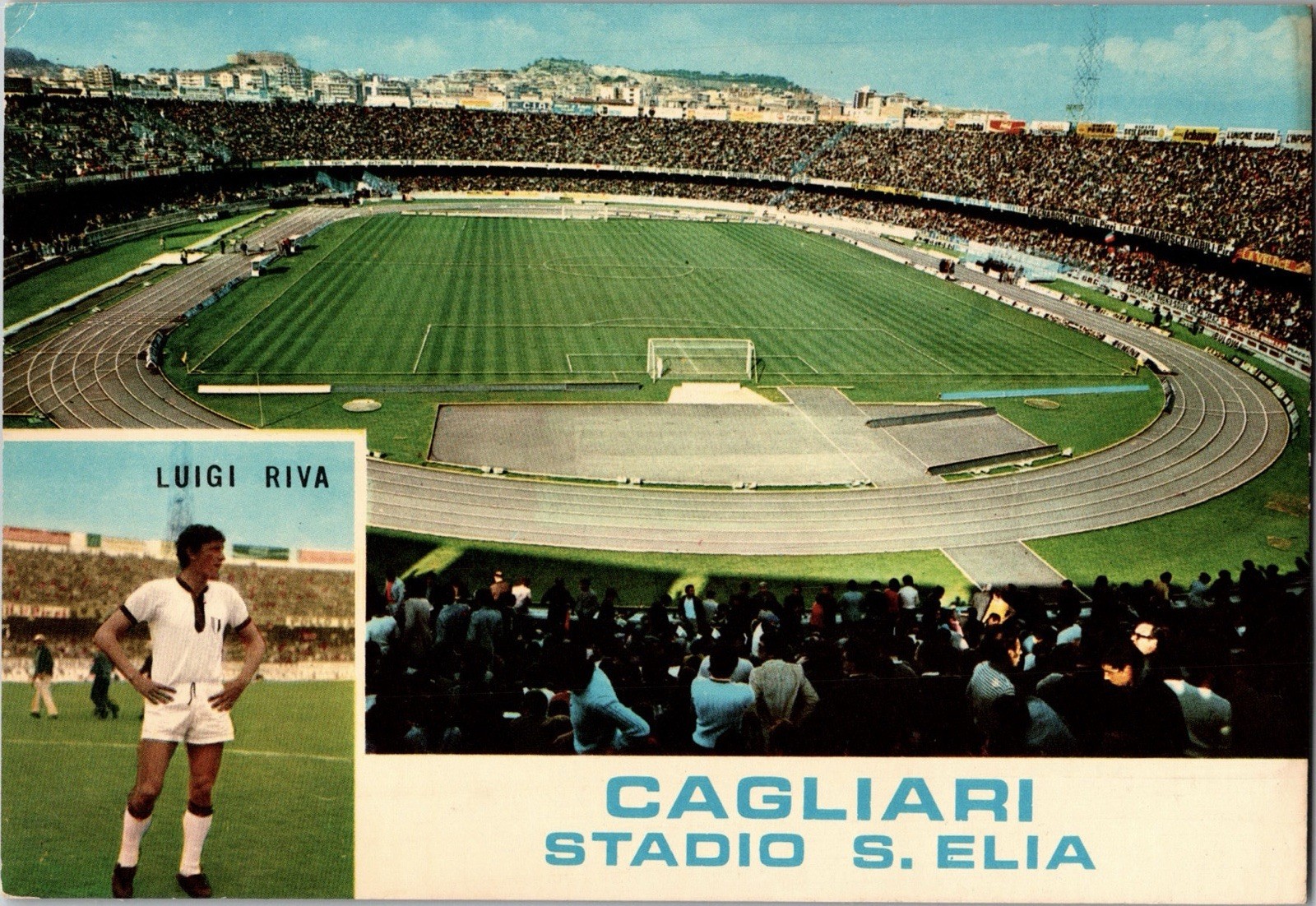 POSTCARD STADIUM STADIUM FOOTBALL STADIUM S. ELIA CAGLIARI LUIGI RIVA Italy CF1 POSTCARD STADIUM STADIUM FOOTBALL STADIUM S. ELIA CAGLIARI LUIGI RIVA Italy CF1