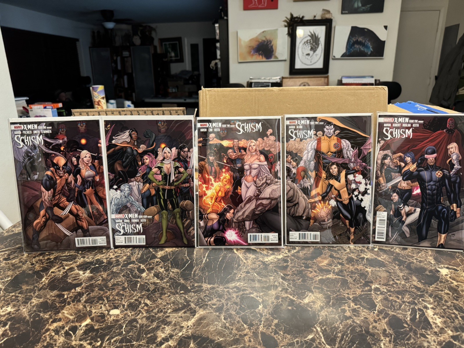 X-Men Schism #1-5 Complete Set Frank Cho Connecting Variants Marvel 2011 VF/NM