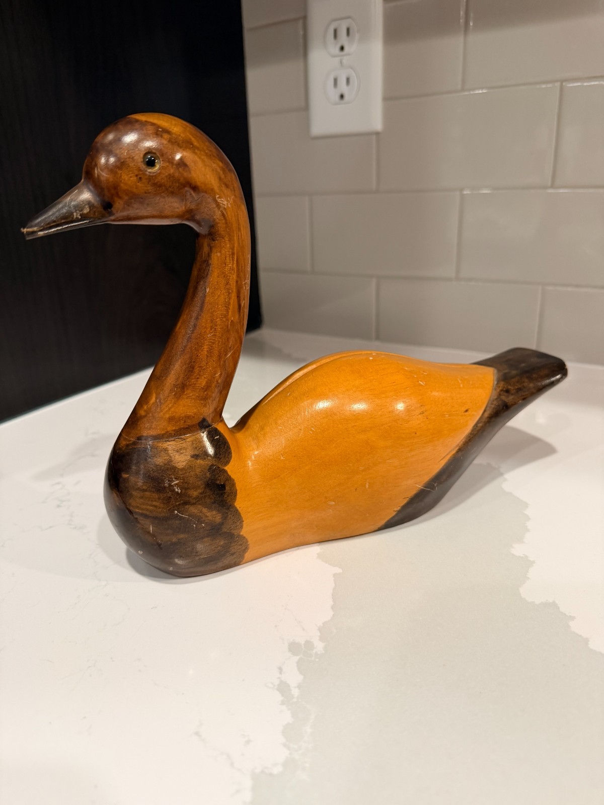 Vintage Hand Carved Wood Duck Goose Decoy Unsigned Folk Art Figurine 10 Vintage Hand Carved Wood Duck Goose Decoy Unsigned Folk Art Figurine 10