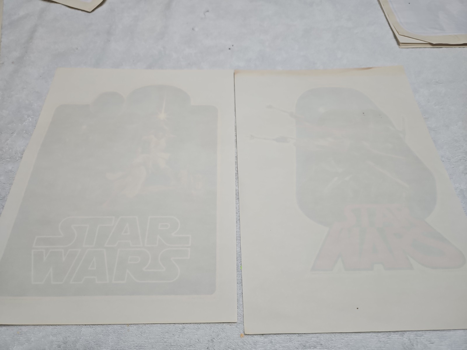 Vintage Star Wars IRON ON T-SHIRT TRANSFERS LOT OF 2 107