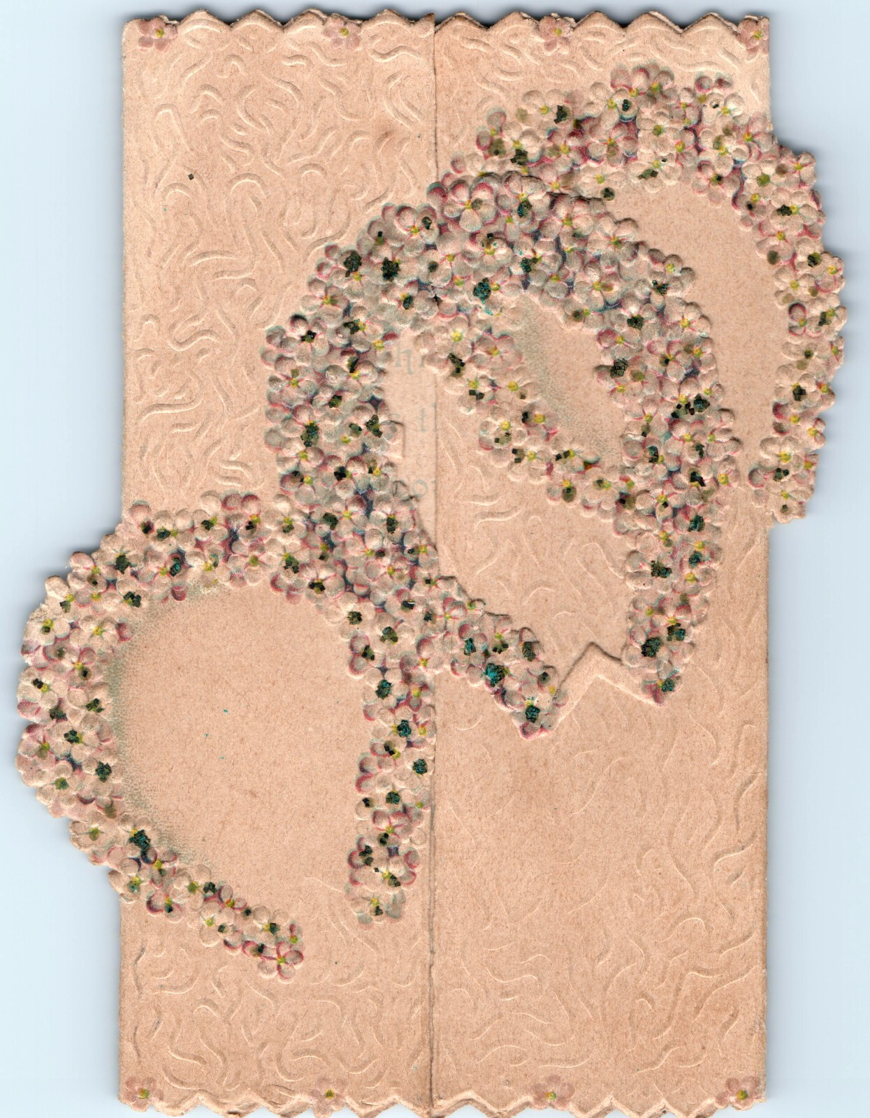 Antique Victorian Folding Poetry Card Embossed Lilac Horseshoe 1900s Ephemera Antique Victorian Folding Poetry Card Embossed Lilac Horseshoe 1900s Ephemera