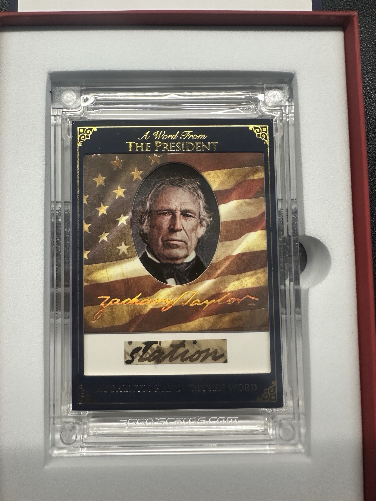 A Word From the POTUS Zachary Taylor Handwritten Word “Station” 🔥 A Word From the POTUS Zachary Taylor Handwritten Word “Station” 🔥