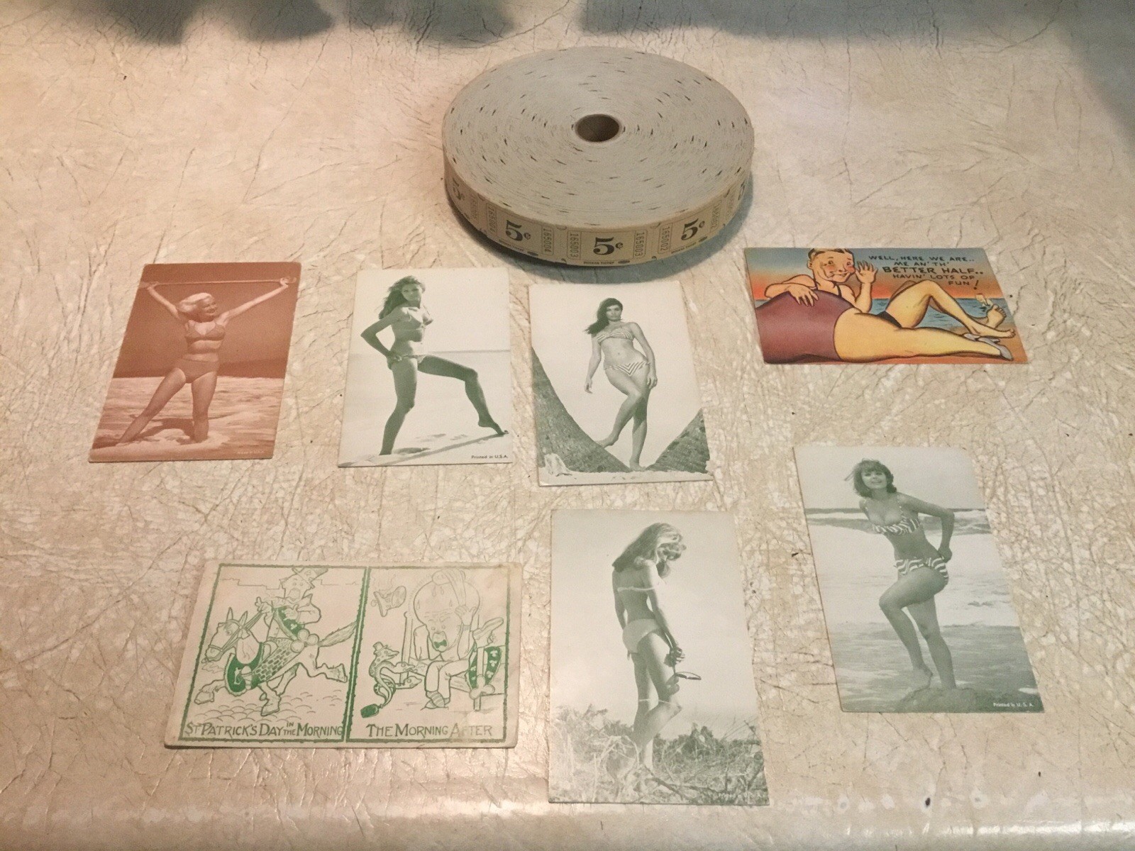 Vintage/antique amusement park ticket & CARD Roll 5 Cents Tickets “New Vintage/antique amusement park ticket & CARD Roll 5 Cents Tickets “New