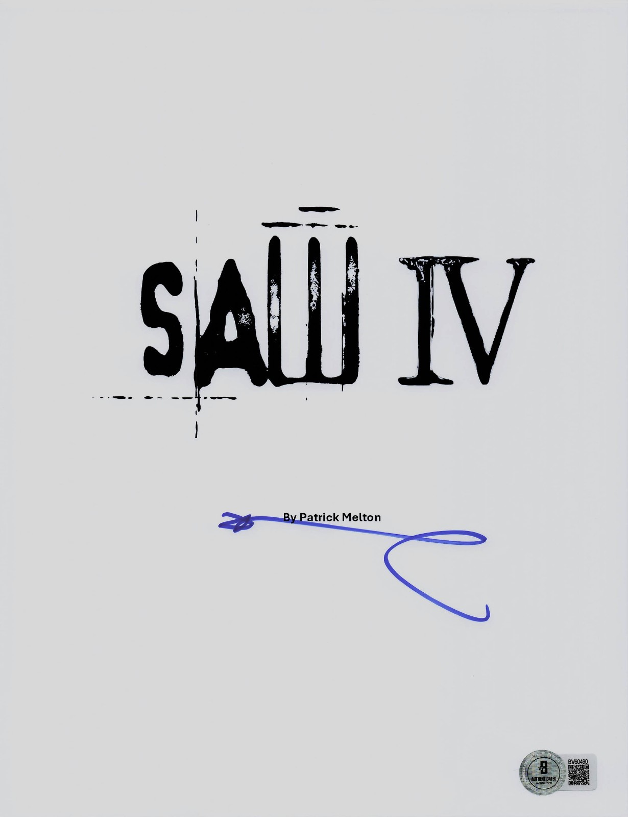 DONNIE WAHLBERG  SIGNED AUTOGRAPH SAW IV FULL SCRIPT BECKETT BAS