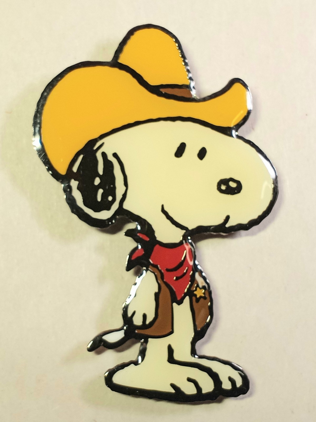 Vtg Knotts Berry Farm Peanuts Cowboy Snoopy Magnet Collectible Souvenir  Ca.