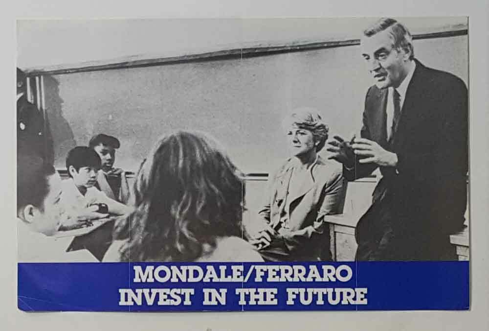 1984 Mondale Ferraro Education Poster Brochure