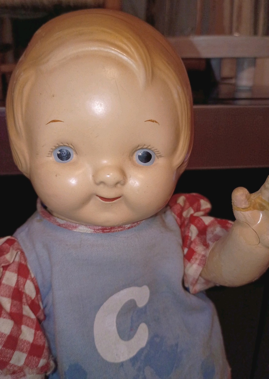 Campbell’s soup kid composition doll 1920s