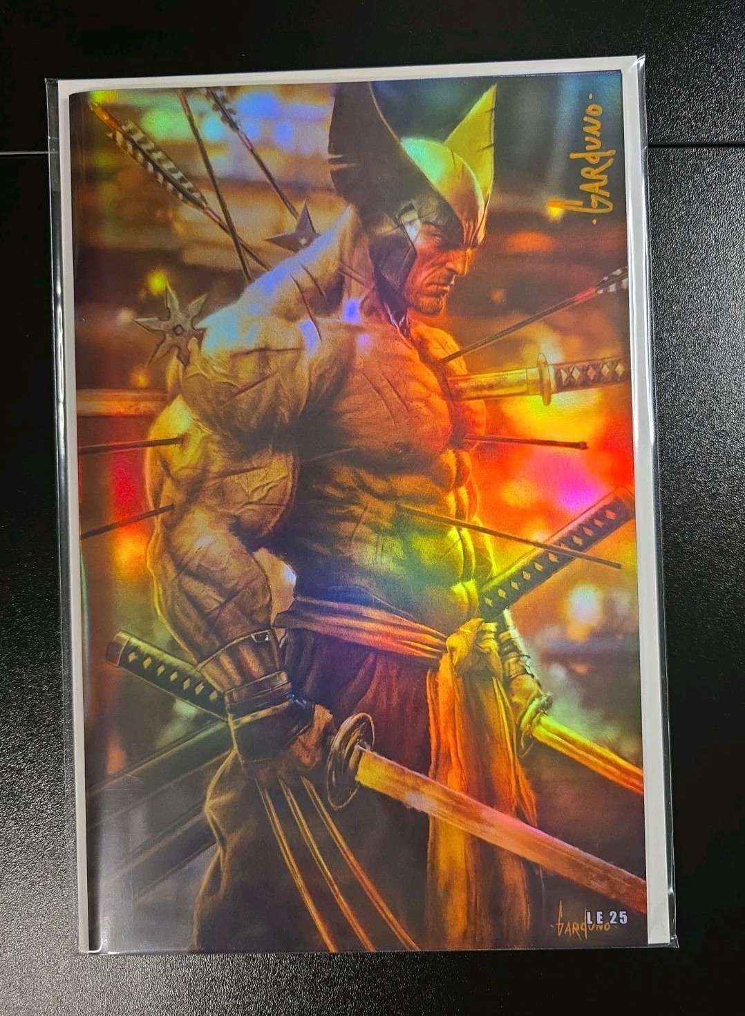 WOLVERINE BUSHIDO CLAW BLOODY BATTLE #1 SIGNED VICTOR GARDUNO HOL FOIL COA LE 25 WOLVERINE BUSHIDO CLAW BLOODY BATTLE #1 SIGNED VICTOR GARDUNO HOL FOIL COA LE 25