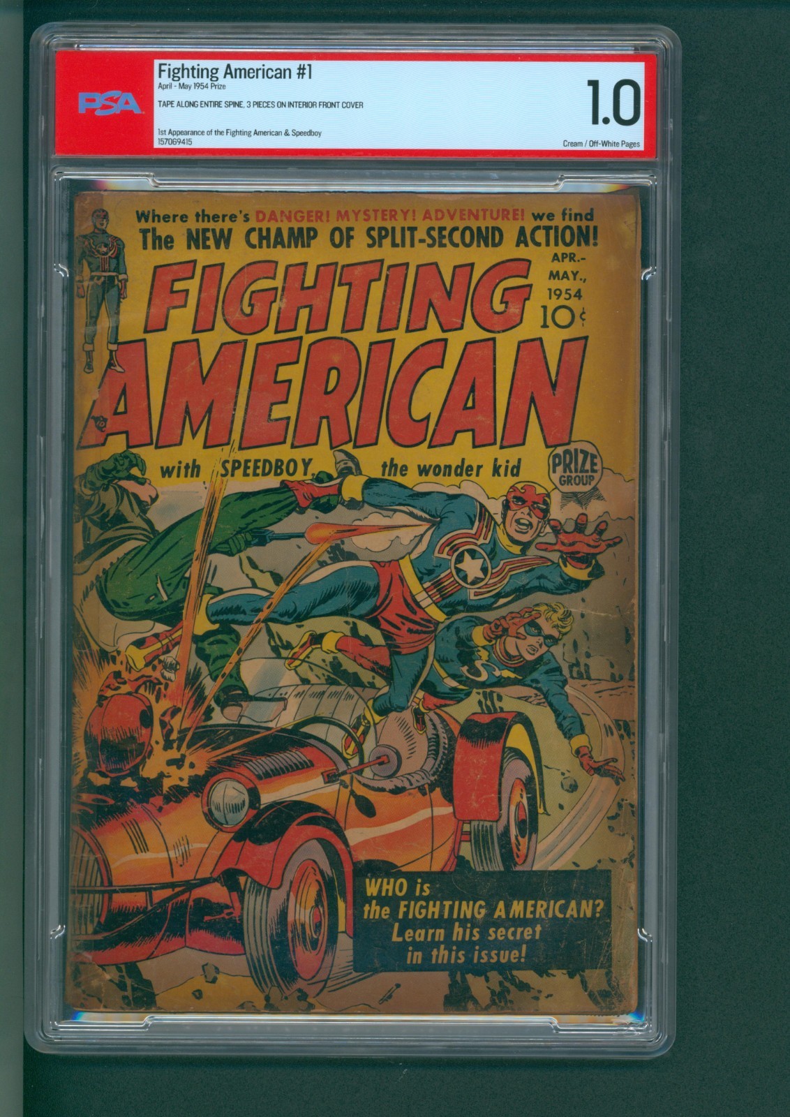 Fighting American #1 (Prize 1954) PSA 1.0 - Kirby Cover - Key Fighting American #1 (Prize 1954) PSA 1.0 - Kirby Cover - Key