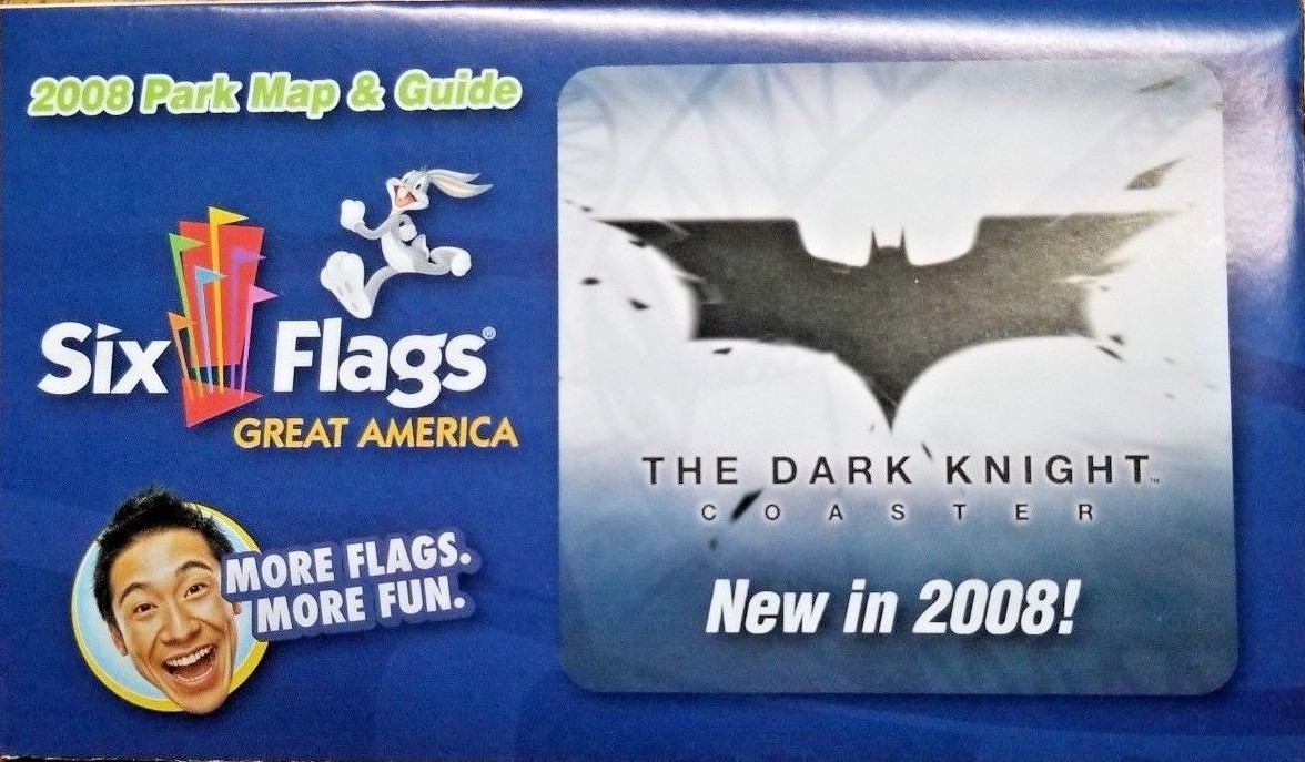 Park Map: Six Flags Great America 2008 - Gurnee, IL