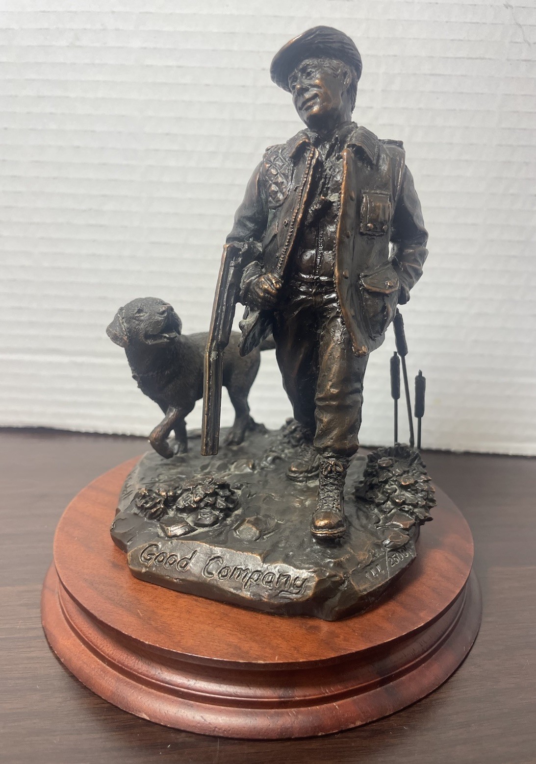 CA Pardell 1987 Bronze Legends Sculpture ~Good Company~Hunter With Dog 144/2500
