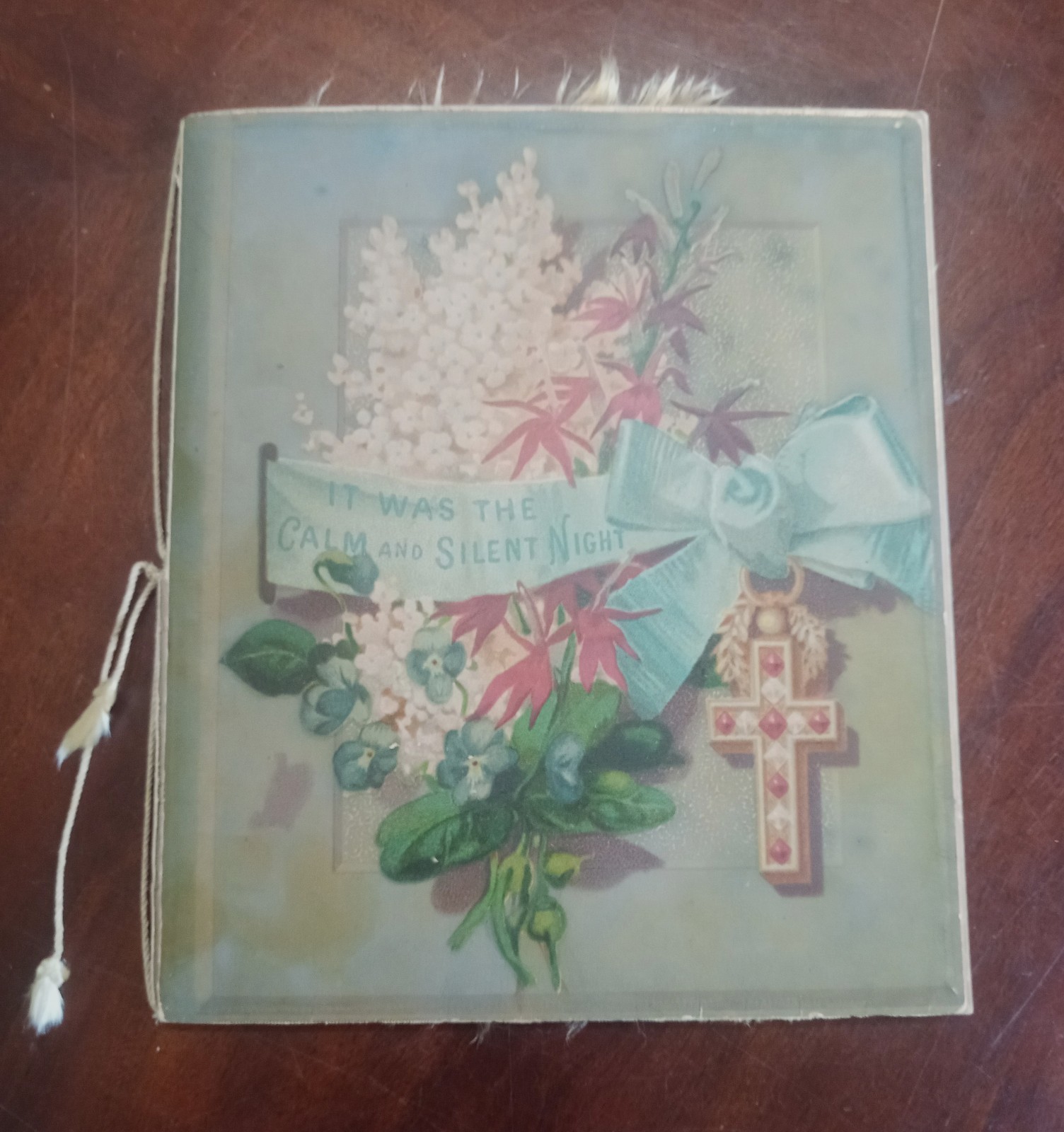 1884 Fringed Victorian Christmas Booklet It Was the Calm and Silent Night Hymn 1884 Fringed Victorian Christmas Booklet It Was the Calm and Silent Night Hymn