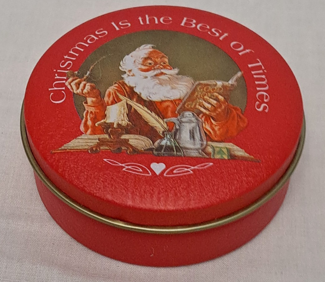 Vintage 1991 Current Inc Christmas Ornament Tin 3\